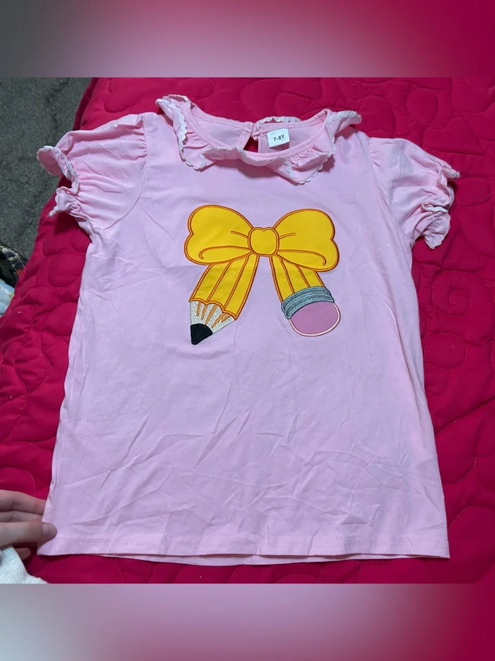 KIDS PINK PENCIL BOW OUTFIT